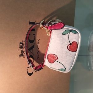 New! Small Nolita 19 Bag Charm with 🍒  Cherry Print (Just 1)